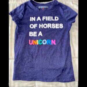 Ladies 6x tee purple unicorn 🦄 perfect for summer! Pink and purple 🏳️‍🌈